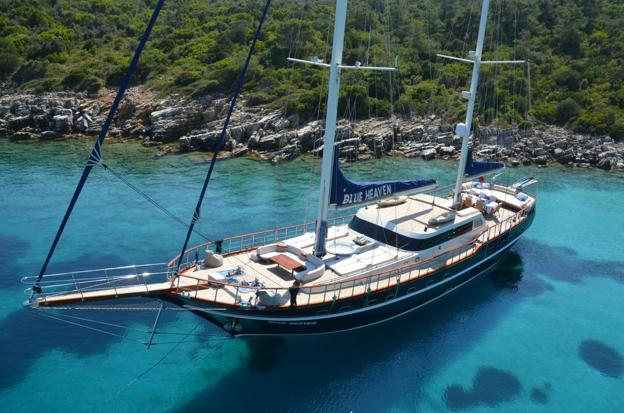 Gulet Blue Heaven at anchor