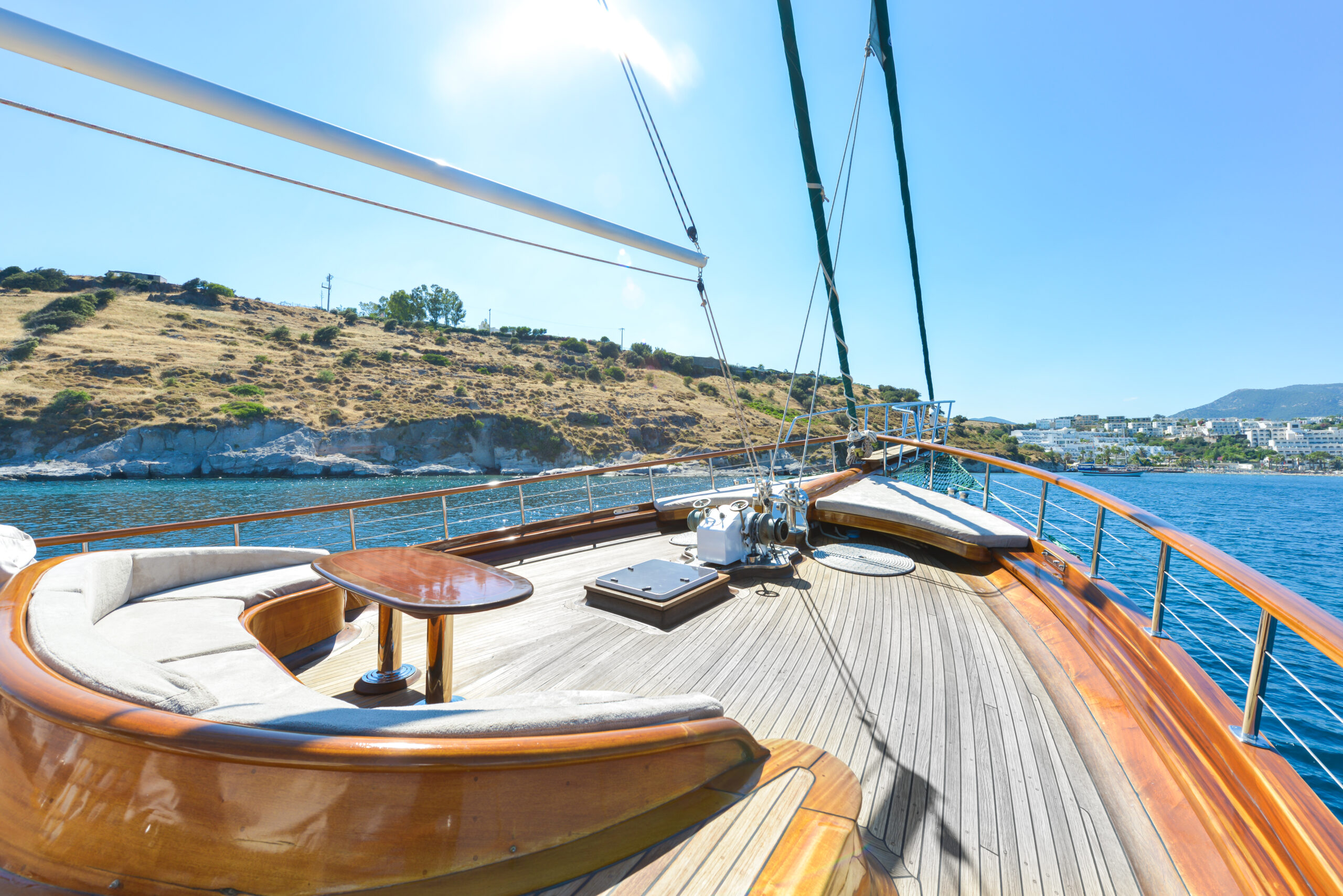 Lady Christa gulet for charter - forward deck